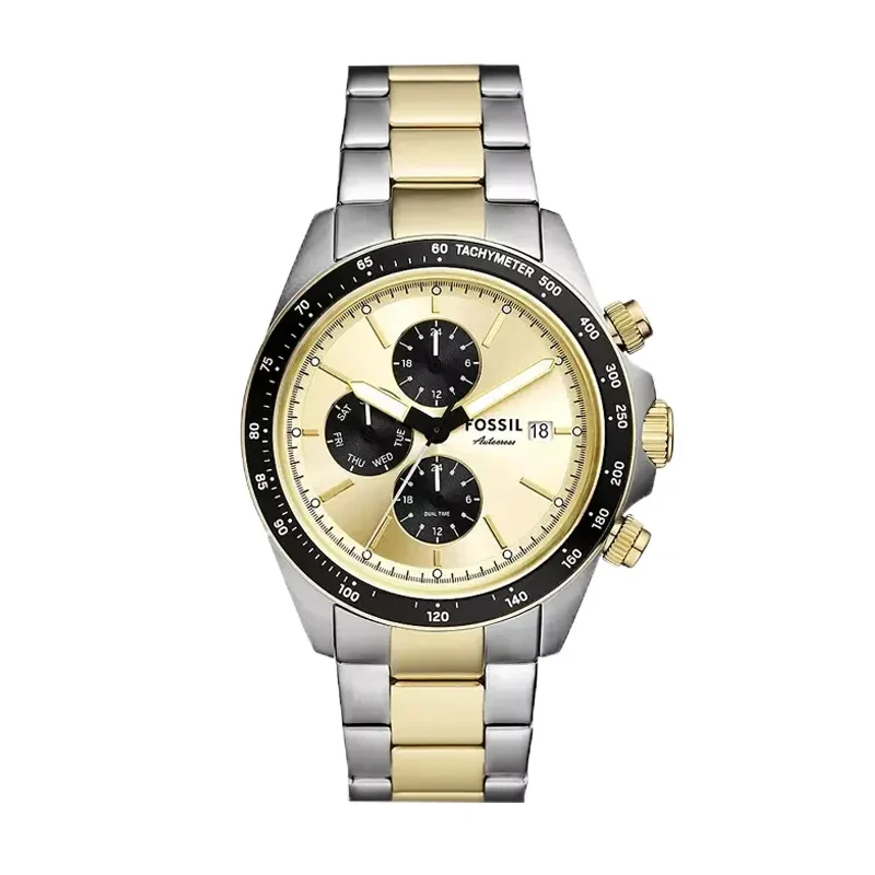 Fossil Autocross Quartz Gold-Tone Men’s Watch- BQ2876
